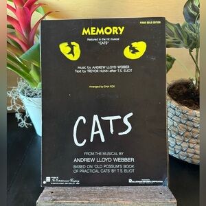 VINTAGE “Memory” Sheet Music | Piano & Voice | CATS | Andrew Lloyd Webber